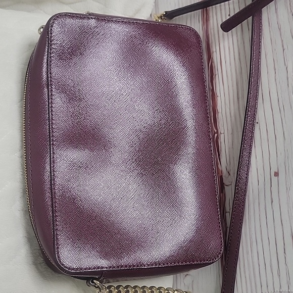Michael Kors Women's Burgundy Crossbody Bag - Picture 5 of 8